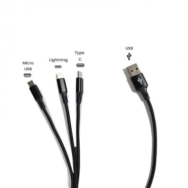 Chargeur USB 3 en 1